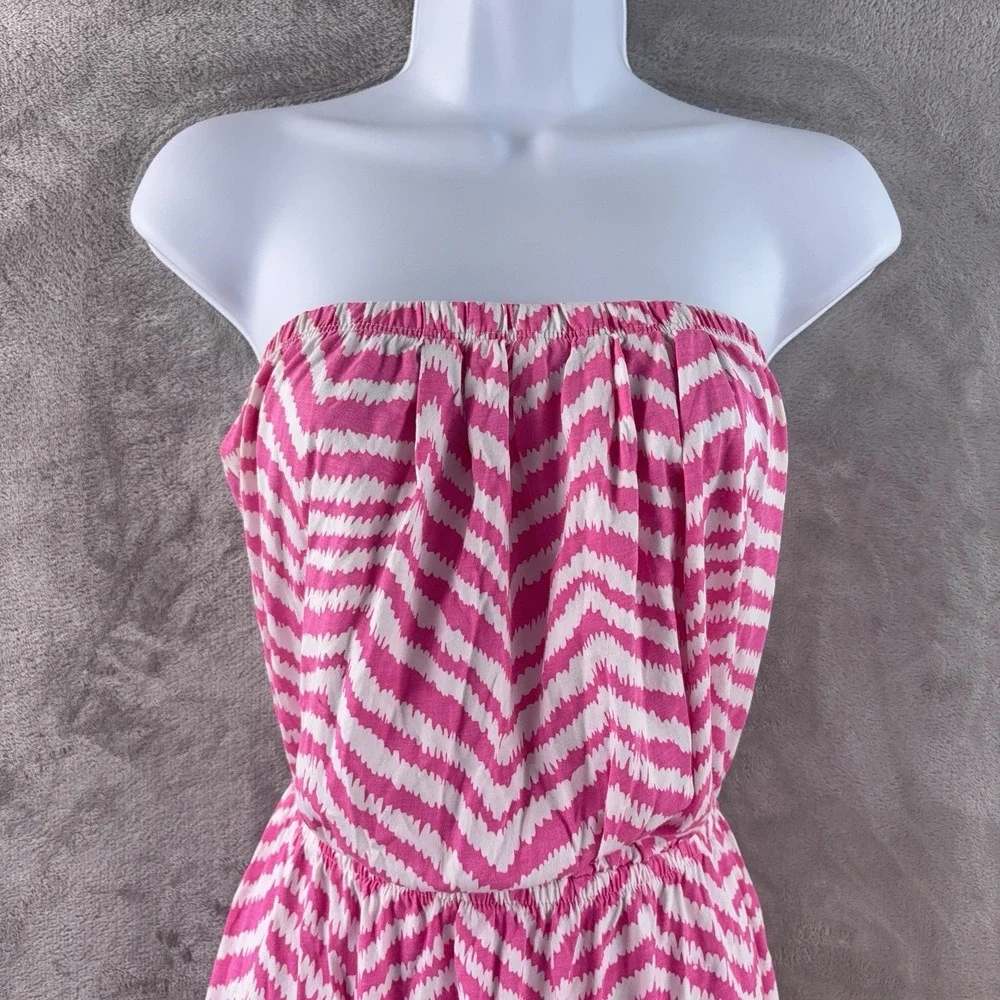 Lilly Pulitzer Windsor Strapless Dress Womens Size Large Pink Striped Mini - Picture 3 of 8
